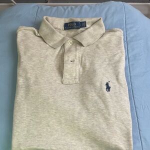 Ralph Lauren Men's Polo - Light Heather Gray with Navy Pony